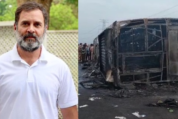 Rahul condoles death of 25 passengers in Maharashtra bus accident