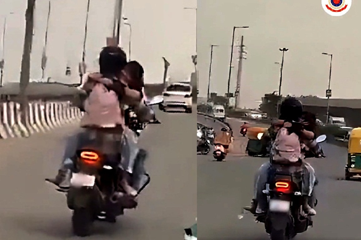 Viral PDA on moving bike: Delhi Police responds, imposes Rs 11,000 fine