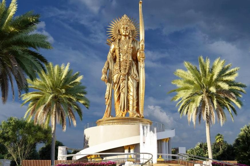 Foundation stone laid for 108-feet statue of Lord Rama in Andhra