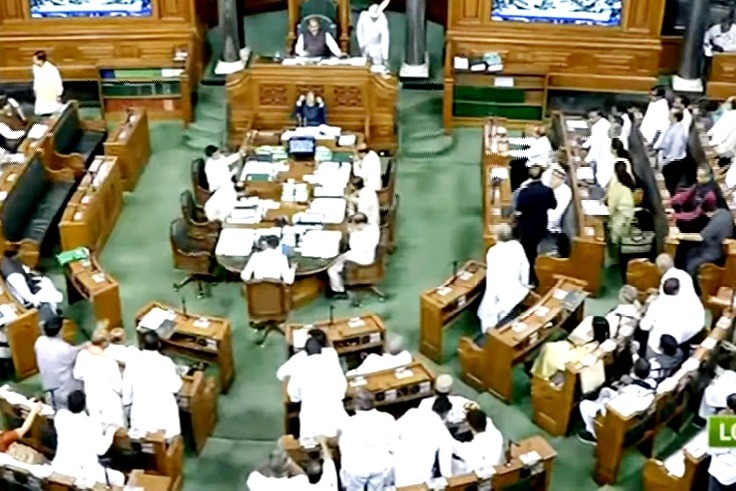 LS passes 3 bills in 30 mins amid Oppn protests, House adjourned till July 31