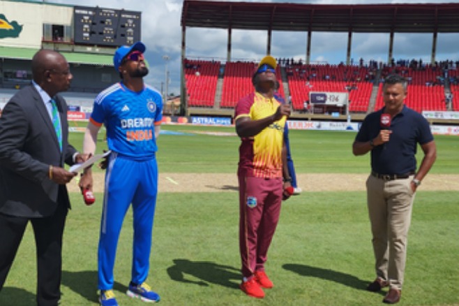 WI v IND: India win toss, elect to bat first in second T20I; Bishnoi in for Kuldeep