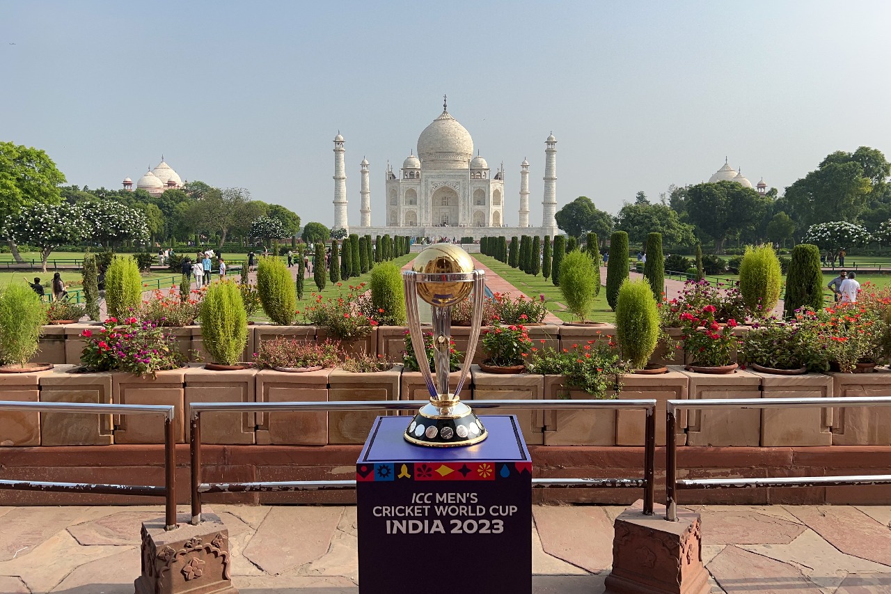 ICC Men's Cricket World Cup trophy reaches Taj Mahal