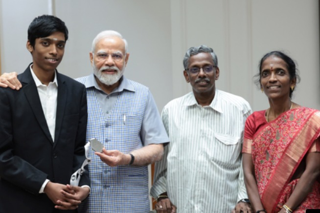 'Proud of you', says PM after meeting chess prodigy Praggnanandhaa