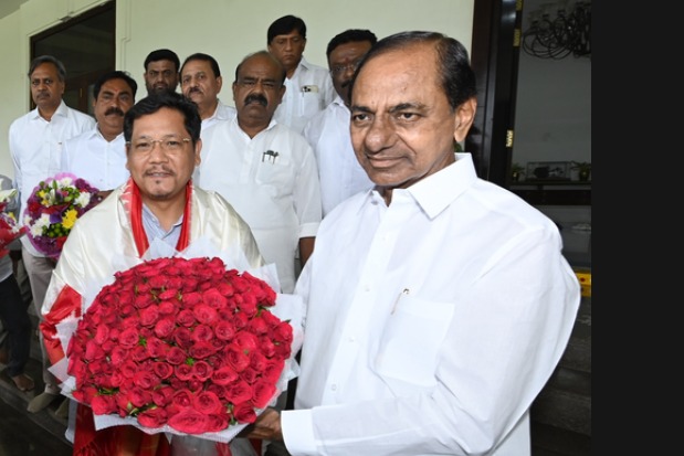 Meghalaya CM calls on KCR in Hyderabad