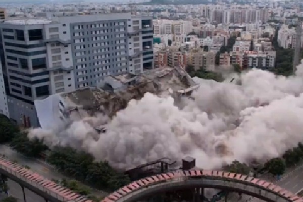 Two buildings demolished in Hyderabad IT Park