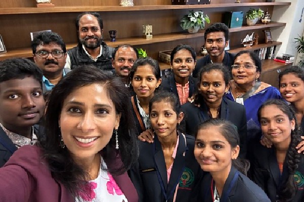 Gita Gopinath meets Andhra students at IMF