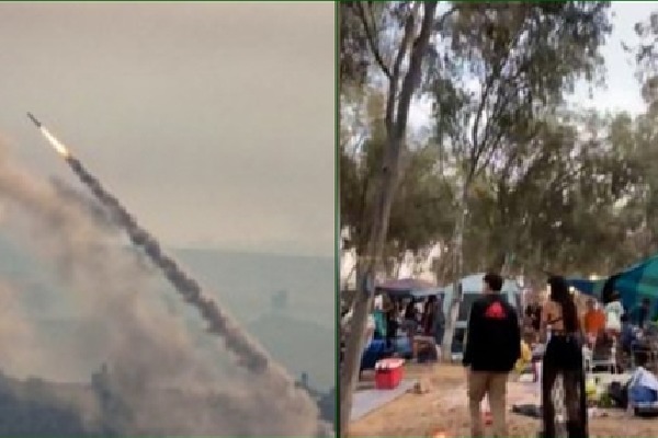 Music festival goers first took cover from rockets, then Gaza militants began firing on them