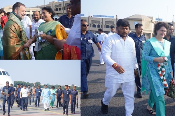 Rahul, Priyanka offer prayers at Telangana's Ramappa temple