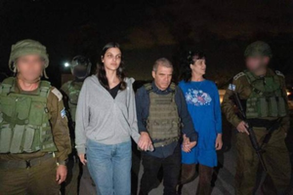 Two American hostages released by Hamas return to Israel