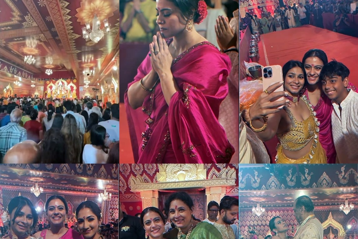 Kajol celebrates Durga Puja with family, Jaya Bachchan