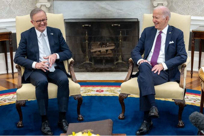 Biden meets Australian PM in WH to 'strengthen alliance'