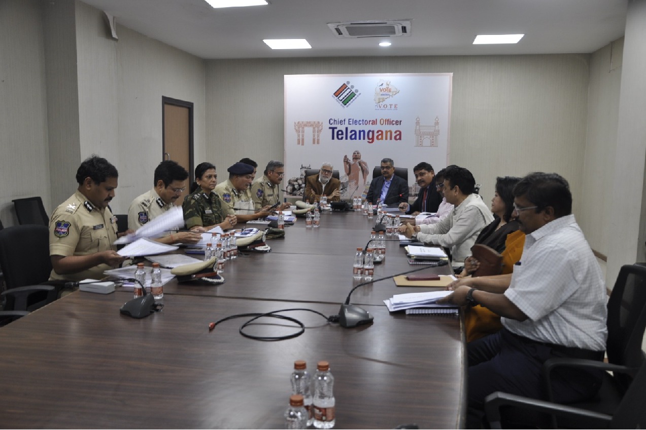 EC team reviews poll arrangements in Telangana