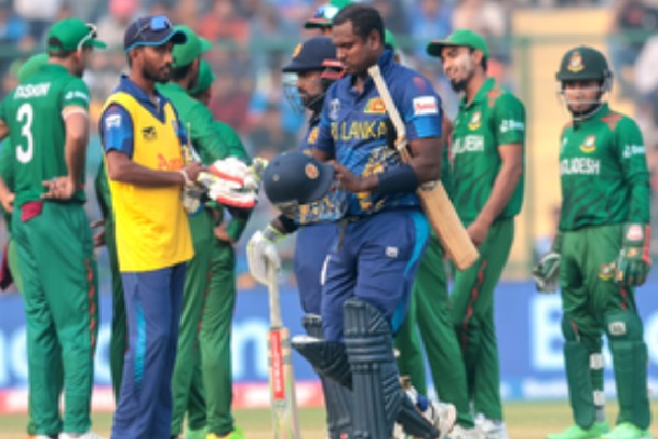 Men's ODI WC: Angelo Mathews becomes first cricketer to be dismissed 'timed out'