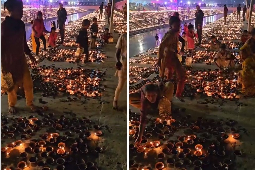 Akhilesh shares purported video showing flip side of Ayodhya's Deepotsav