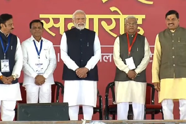 Mohan Yadav takes oath as MP CM with 2 Deputies Rajendra Shukla and Jagdish Devda