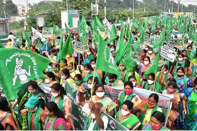 Protest by Amaravati farmers over 3 capitals completes four years