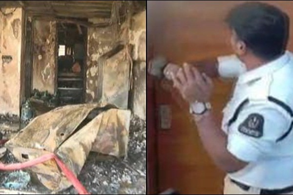 Hyderabad cops rescue family from fire