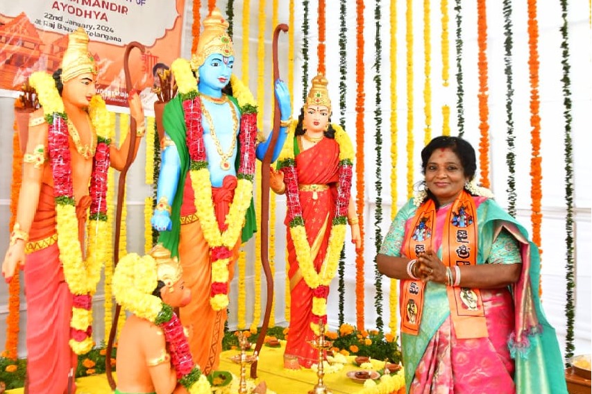 Telangana Governor performs puja to mark Ram temple inauguration