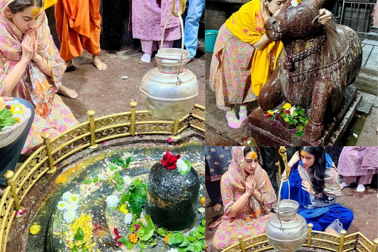 Sara Ali Khan visits Grishneshwar Jyotirlinga temple, performs rudrabhishek