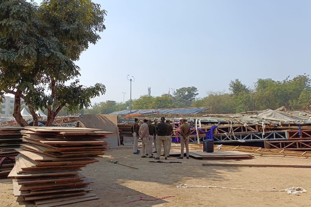 Temporary structure at JLN stadium collapses in Delhi, 2 rescued