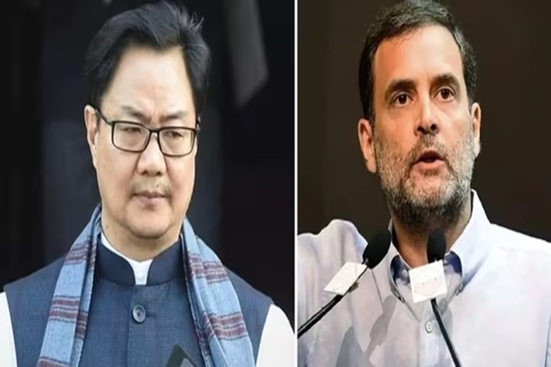 Kiren Rijiju counters Rahul's OBC barb on secretaries in govt