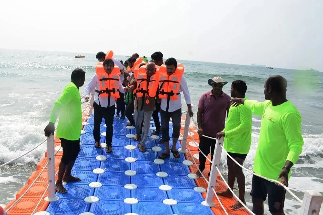 A Unique Attraction: Floating Sea Bridge inaugurated at Visakhapatnam RK Beach