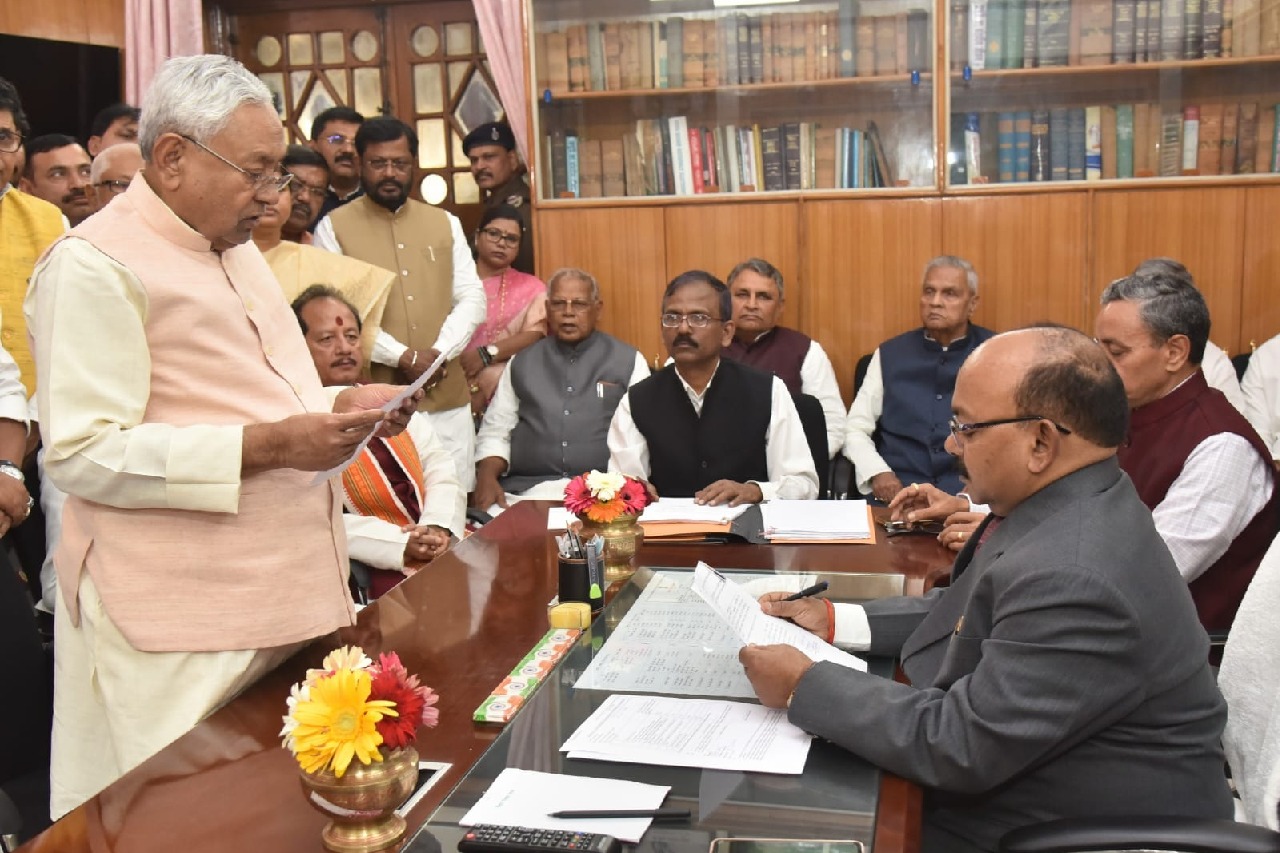 Nitish Kumar files nomination for MLC poll