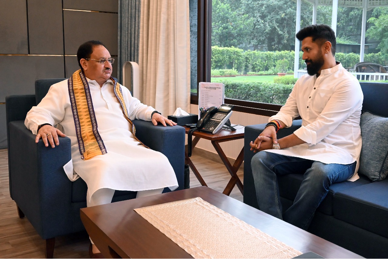 Chirag Paswan meets BJP chief J.P. Nadda over seat-sharing in Bihar