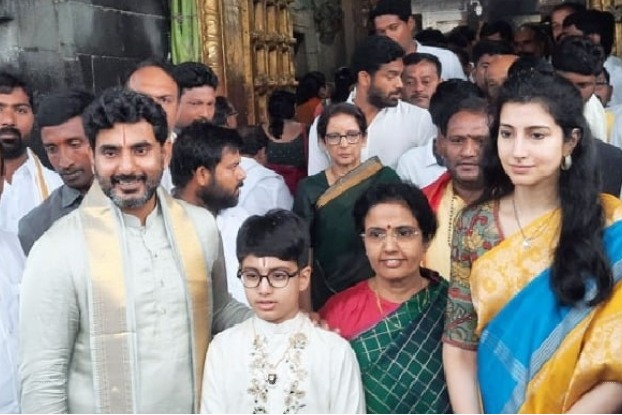 Nara Lokesh and Family Offer Prayers at Tirumala for Devansh's Birthday