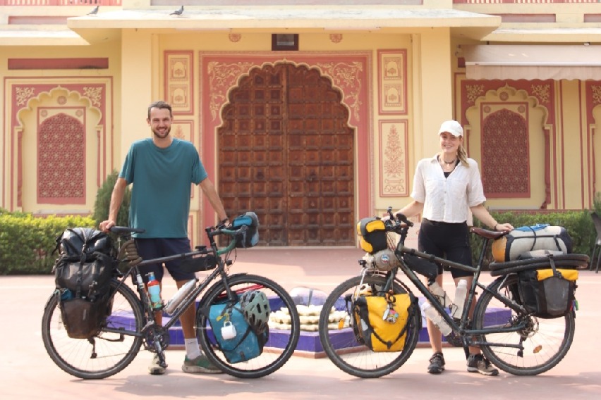 From Germany to Jaipur, couple peddles 11,000 km before tying the knot