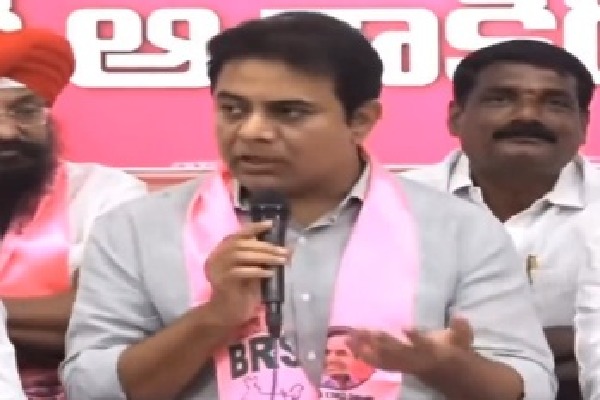 KTR asks Congress to make two BRS MLAs resign