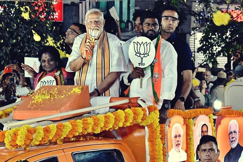 PM Modi visits TN for 7th time in 2 months; holds roadshow in Chennai to boost NDA's 'Mission South'