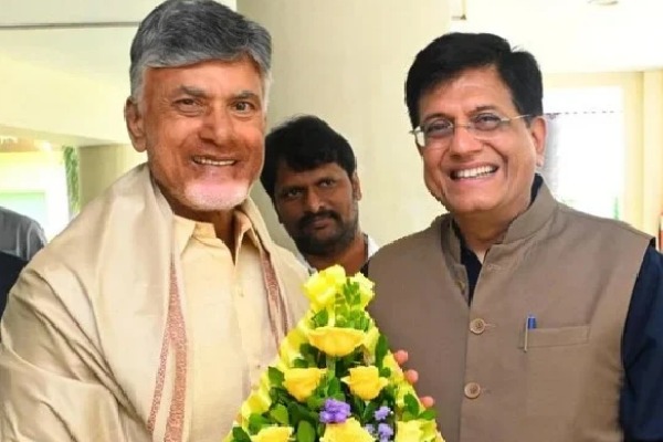 Union Minister Piyush Goyal Meets Chandrababu Naidu