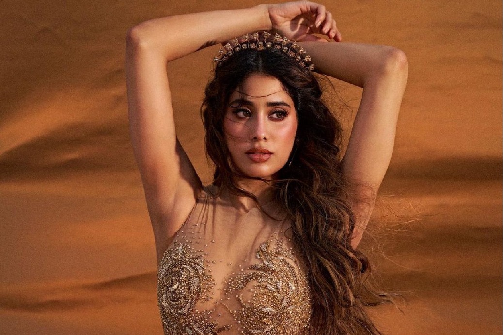 Janhvi Kapoor shimmers in golden outfit and flaunts tiara to add to the oomph