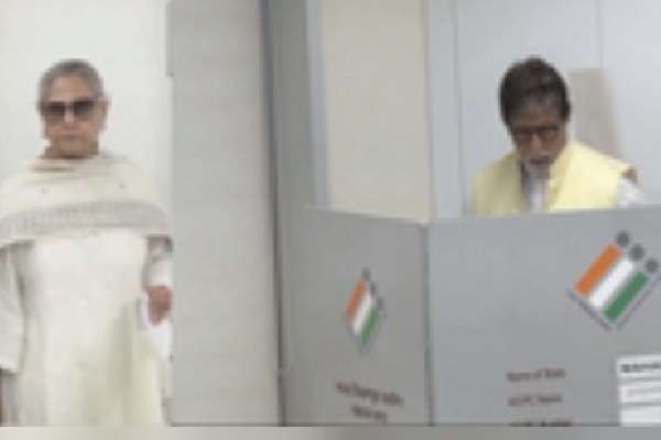 Big B casts his vote with wife Jaya; Aishwarya fulfils her civic duty separately