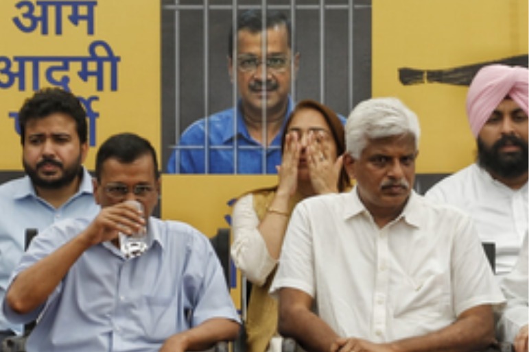 Before surrendering at Tihar jail, CM Kejriwal calls exit polls fake