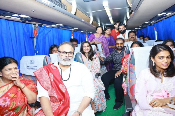 Pawan Kalyan's Swearing-in: Mega Family Arrives in Special Bus