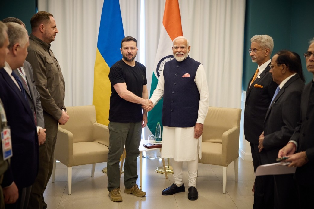 Batting for peace through dialogue & diplomacy, PM Modi holds 'productive meeting' with Zelensky