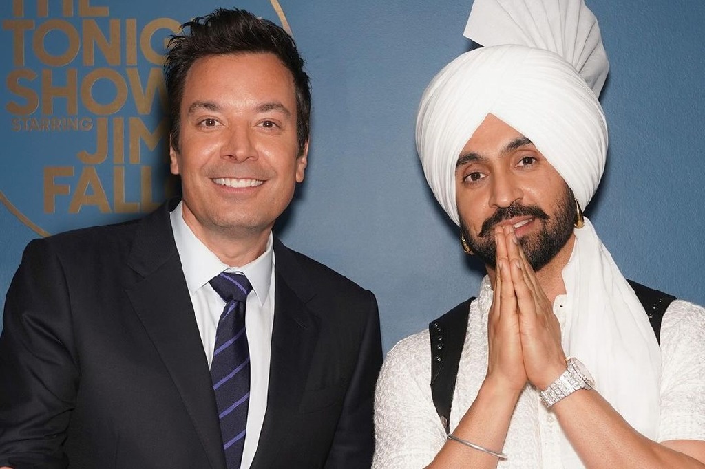 Jimmy Fallon says ‘Sat Sri Akal’ as Diljit Dosanjh teaches him Punjabi