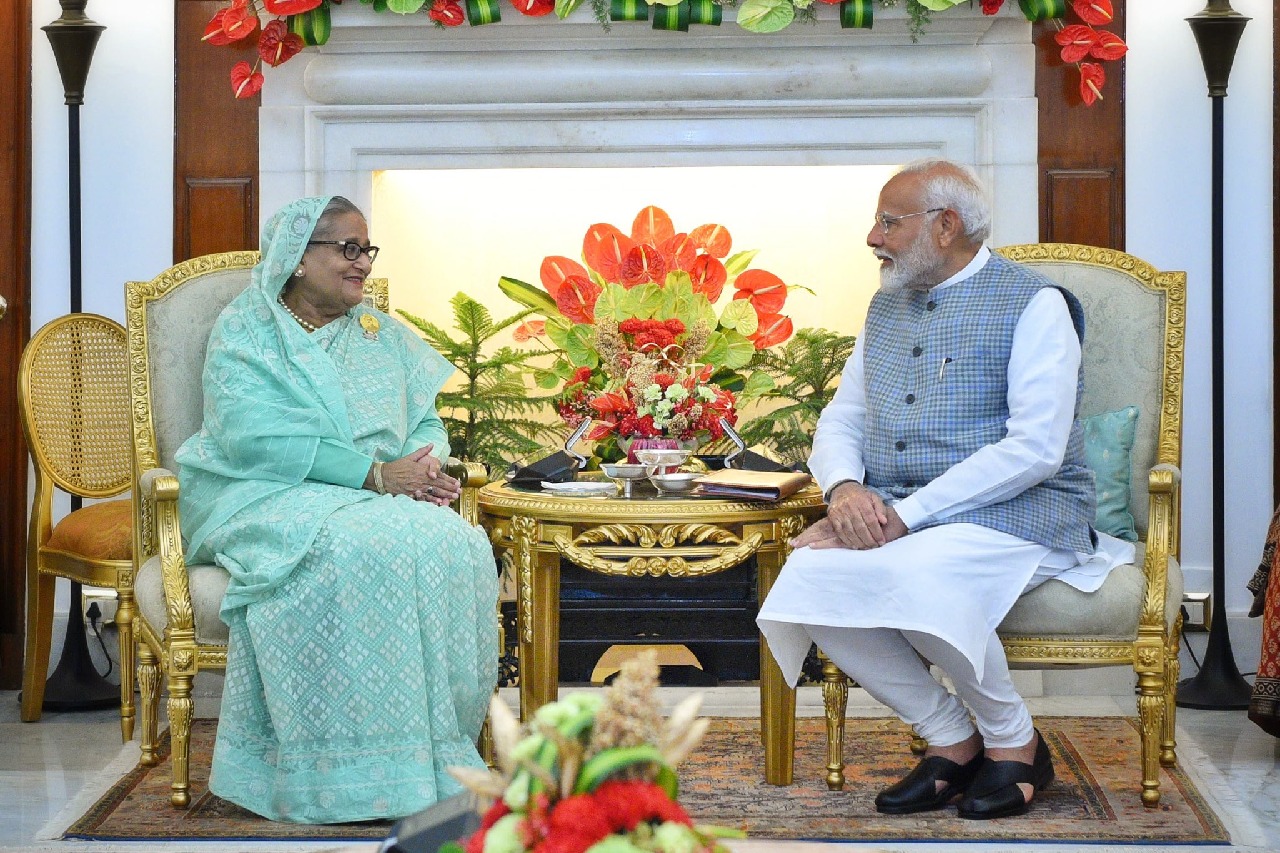 Transcending seas and space, PM Modi and Sheikh Hasina launch
 futuristic India-Bangladesh partnership