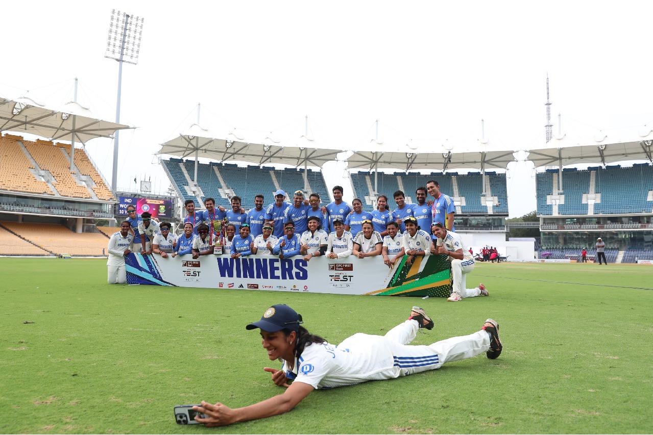 One-off Test: Shafali, Smriti and Sneh propel India to 10-wicket victory against South Africa