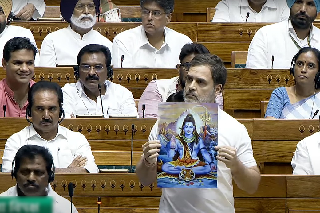 It's not NEET, but Rahul Gandhi's take on Abhay Mudra, Hinduism & Agniveers that flew sparks in Parliament