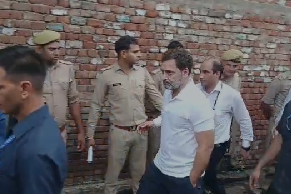 Rahul Gandhi meets families of Hathras stampede victims