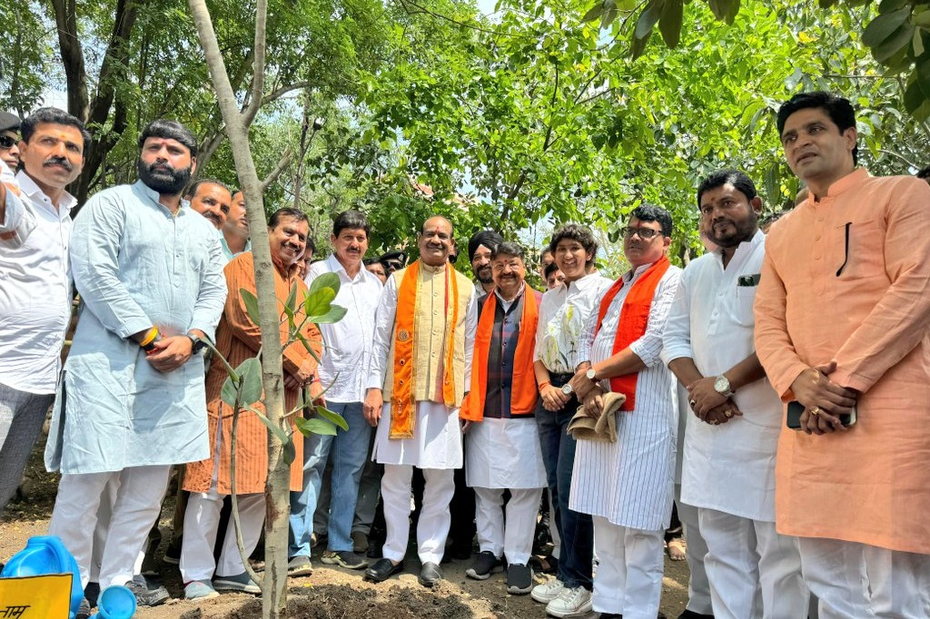 Lok Sabha Speaker Om Birla joins plantation drive in Indore