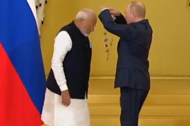 PM Modi receives Russia's highest civilian award, dedicates it to people of India