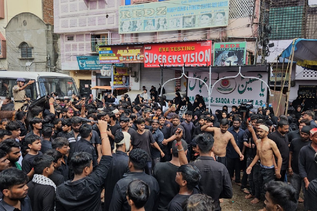 Historic 'Bibi Ka alam' procession passes off peacefully in Hyderabad