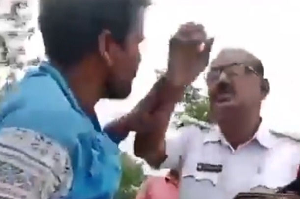 Telangana traffic cop transferred for manhandling, abusing driver