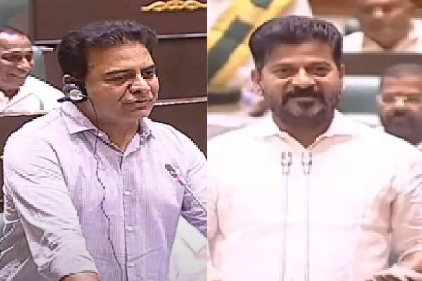 Verbal duel in Assembly: Revanth questions KCR's absence, KTR counters