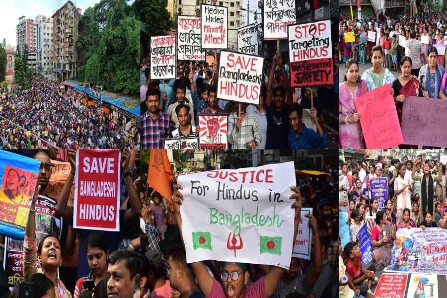 Facing unprecedented violence, Hindus hold massive protest rally in Bangladesh