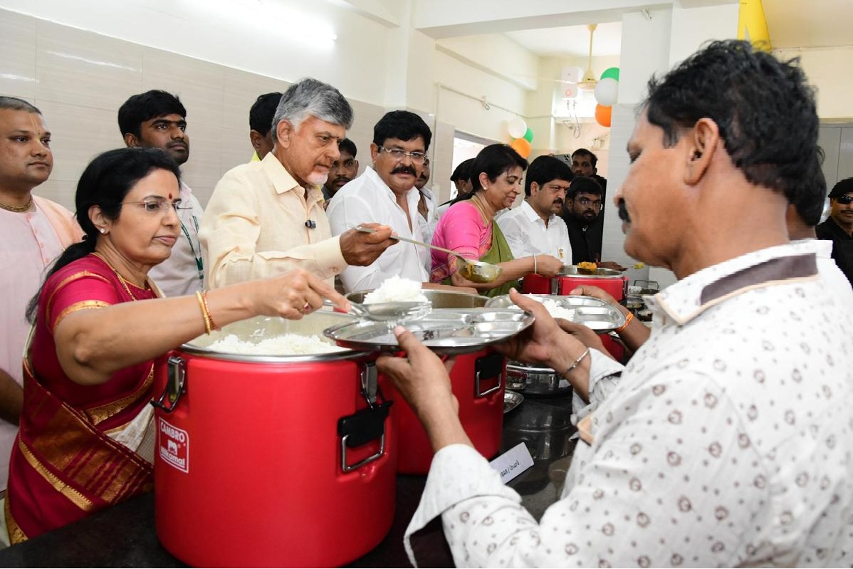 Andhra CM Chandrababu Naidu re-launches 'Anna' Canteens